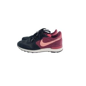 Nike, Round toe Textile, Suede Casual Sneakers, Women, Size 7, Black/Pink